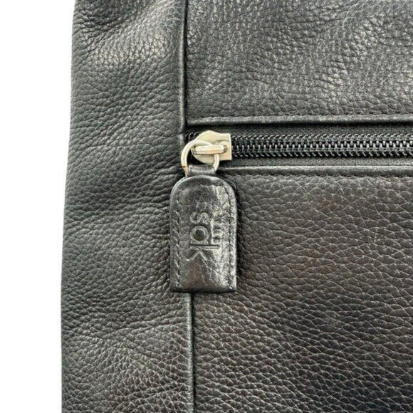 The Sak Pure Leather Shoulder Bag Handbag Purse Black Pebbled Vintage - Picture 6 of 8